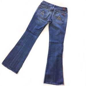 7 For All Mankind A-Pocket denim flare jeans Sz 27